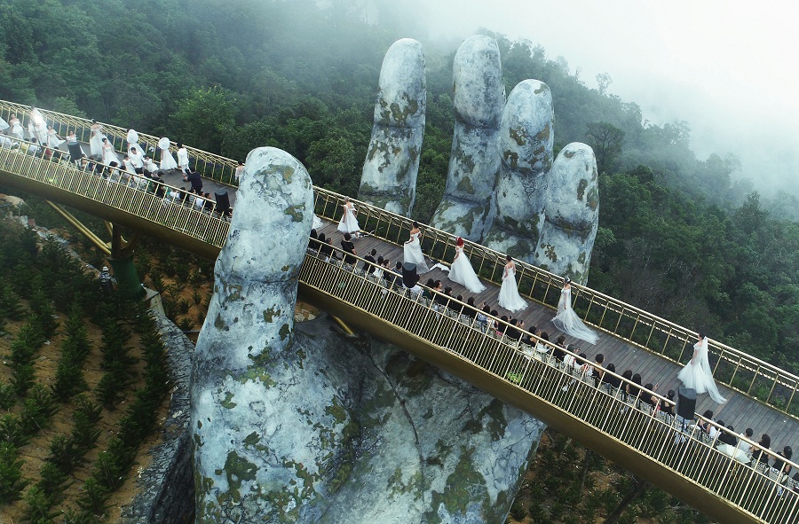 Cây Cầu Vàng nổi tiếng quốc tế, góp phần nâng tầm du lịch Đà Nẵng
