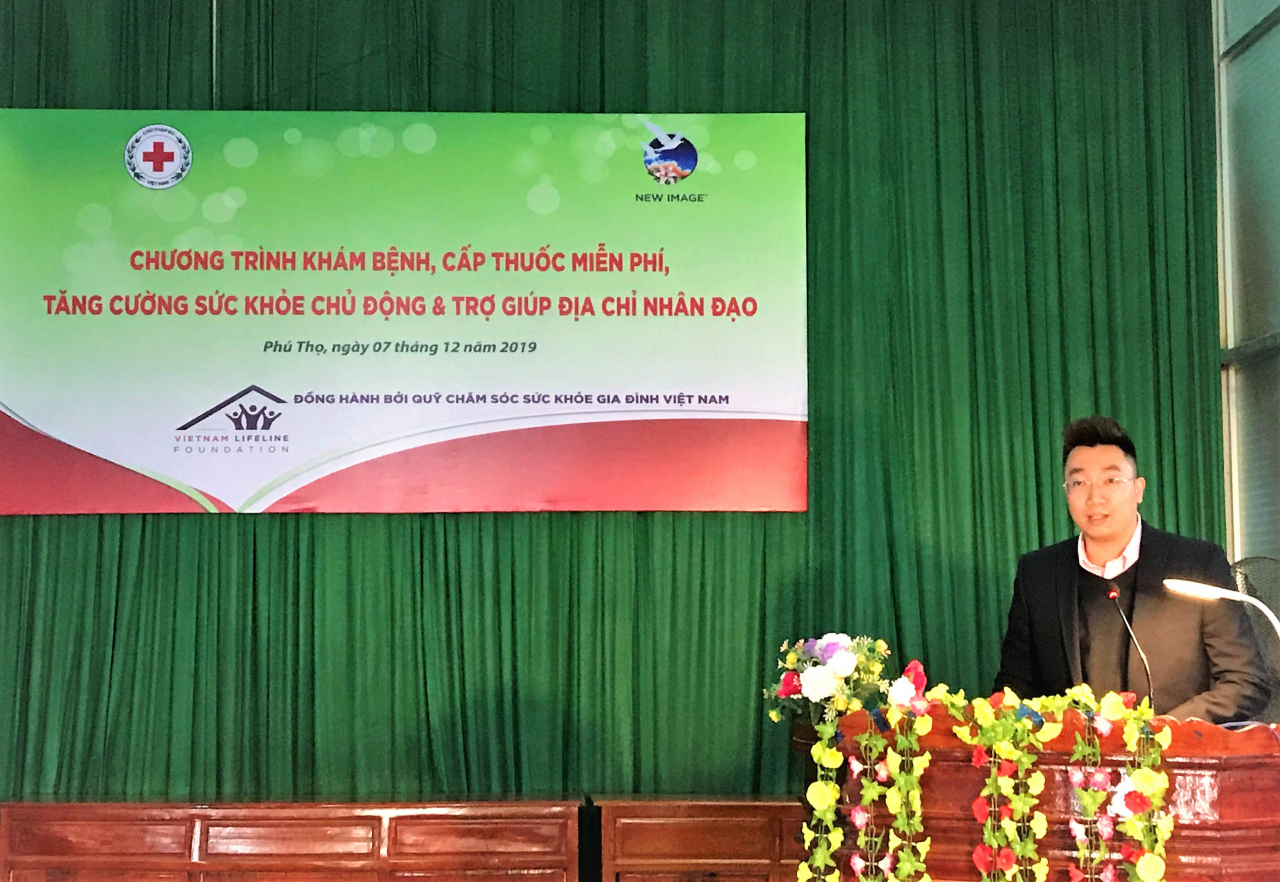 ng Phạm Sơn Tùng, Phó Tổng Giám Đốc Công Ty TNHH MVT New Image Việt Nam phát biểu tại chương trình