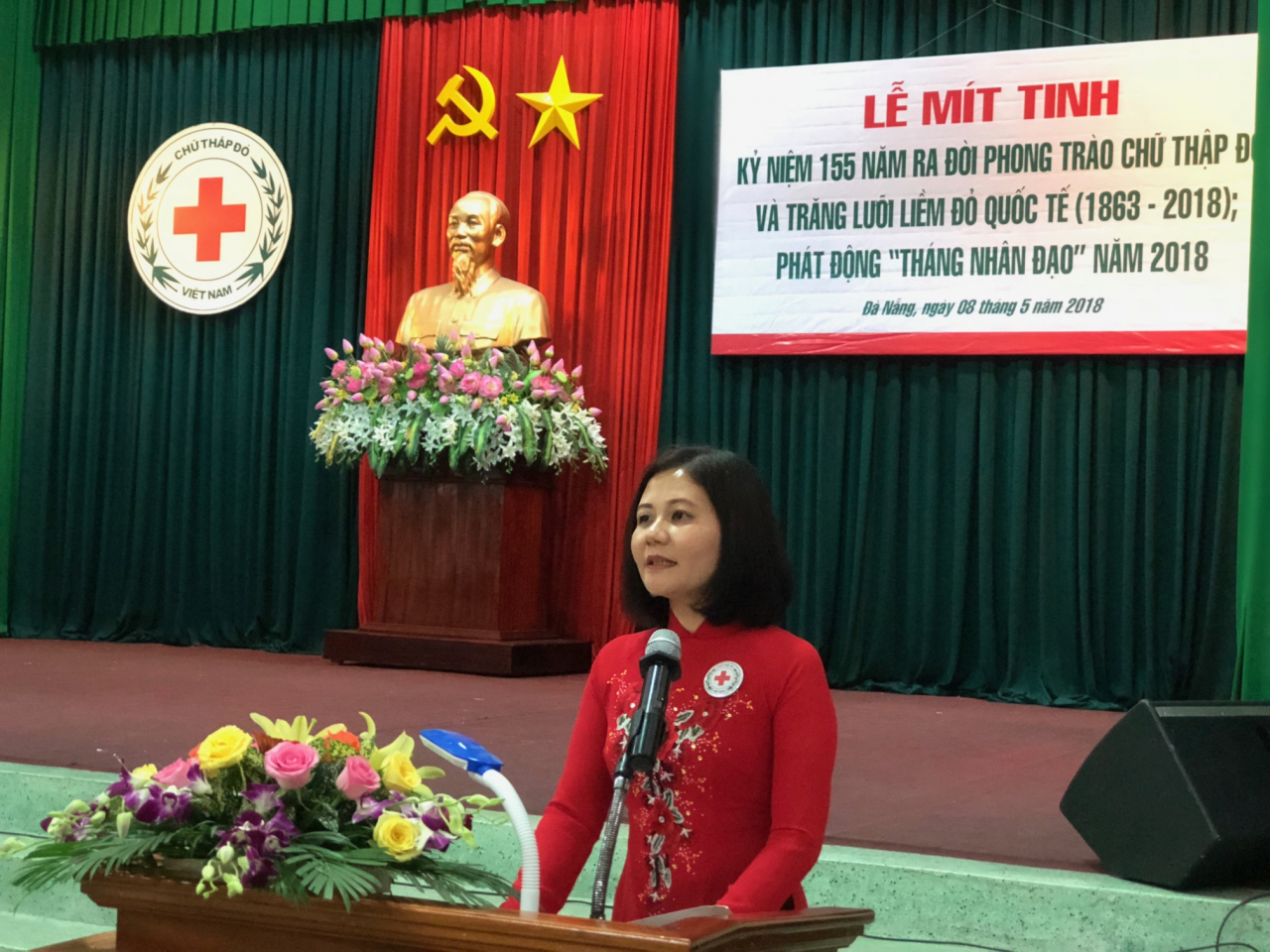 Phát biểu tại buổi lễ, bà Trần Thị Hồng An-Phó Chủ tịch TƯ Hội CTĐ Việt Nam
