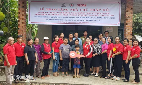 Đồng Nai: Ban giao 2 căn nhà Chữ thập đỏ cho hộ gia đình có hoàn cảnh khó khăn
