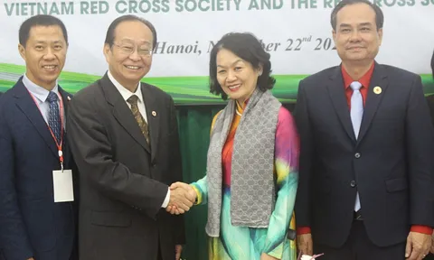 Lễ ký kết hợp tác giữa Hội Chữ thập đỏ Việt Nam và Hội Chữ thập đỏ Trung Quốc giai đoạn 2023 - 2028