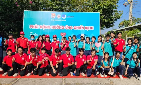 Bình Thuận: Hơn 300 đoàn viên, thanh niên, tình nguyện viên tham gia hưởng ứng Chiến dịch “Triệu bước chân nhân ái”